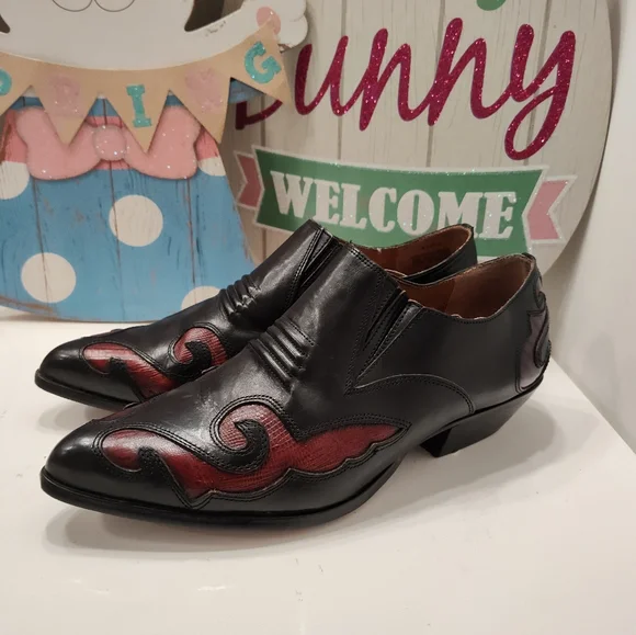 Vintage EUC 80'S NINE WEST Aviva Leather Cowgirl Slip On Ankle Booties, 🖤, 7.5 - Picture 10 of 16